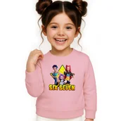 Bluzy dla dziewczynek - BLUZA DZIECIĘCA 67 SIX SEVEN VIRAL HUNTRIX 122-128 DLA CHŁOPCA DZIEWCZYNKI - miniaturka - grafika 1