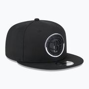 Czapki damskie - Czapka New Era Split Logo 9Fifty Brooklyn Nets black | WYSYŁKA W 24H | 30 DNI NA ZWROT - miniaturka - grafika 1