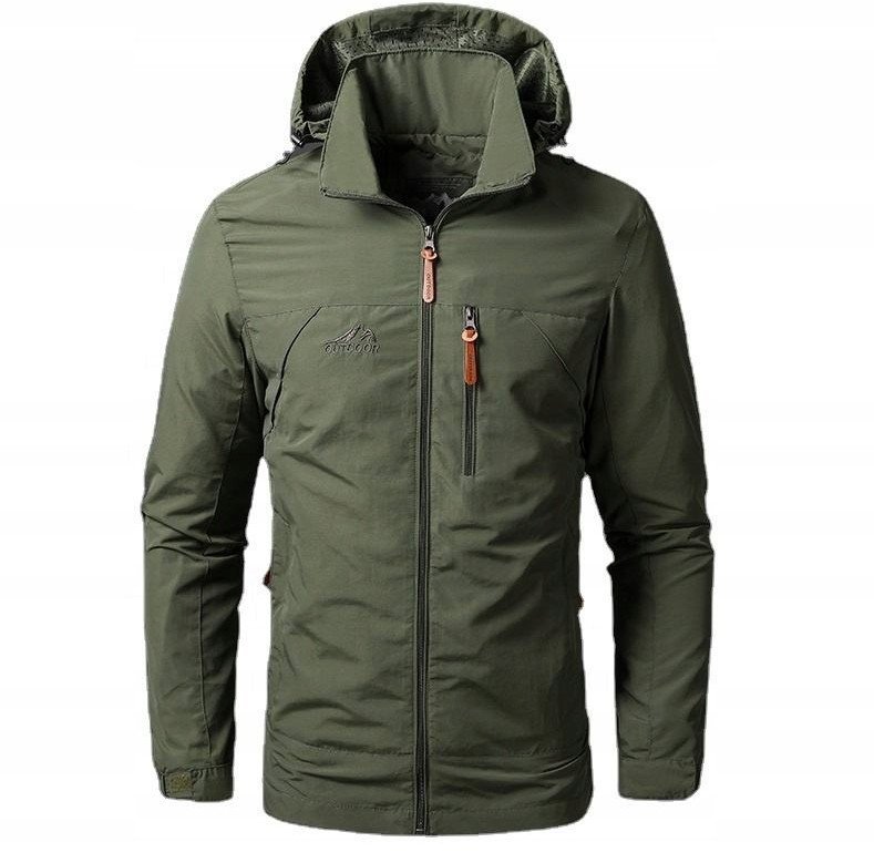 KURTKA MĘSKA PRZECIWDESCZOWA Softshell KHAKI Wodoodporna WIATRÓWKA roz. XXL