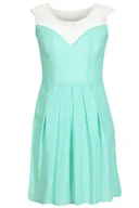 Sukienki - Sukienka FSU607 MIĘTOWY + EKRI - Fokus - miniaturka - grafika 1