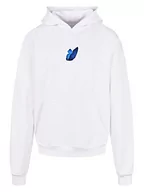 Bluzy męskie - Mister Tee Le Papillon Heavy Oversize męska bluza z kapturem, biały, XL - miniaturka - grafika 1