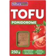 Produkty wegańskie i wegetariańskie - NaturaVena Tofu kostka pomidorowe 250 g - miniaturka - grafika 1