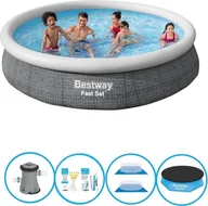 Baseny ogrodowe - Bestway - Zestaw basenowy Fast Set - 366x76 cm - wraz z akcesoriami - miniaturka - grafika 1