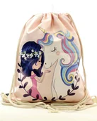 Plecaki worki - MOCNY DUŻY WOREK PLECAK TORBA GUMOWANY UNIKORN - miniaturka - grafika 1
