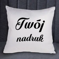 Gadżety dla niej i dla niego - Brokatowa poduszka z Twoim nadrukiem - biała - miniaturka - grafika 1