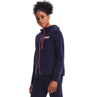 Bluza damska Under Armour Mixed Media FZ - Bluzy sportowe damskie - miniaturka - grafika 1