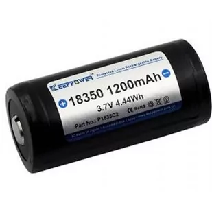 Akumulator 18350 3.7V 1200mAh 10A Keeppower - Ładowarki i akumulatory - miniaturka - grafika 1