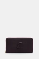 Portfele - Coccinelle portfel skórzany COCCINELLEDULSE SOFT damski kolor fioletowy E2.TQK.11.32.01 - miniaturka - grafika 1