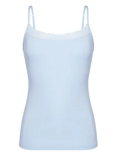 Triumph Top Feel Of Modal 10221654 Błękitny Slim Fit - Piżamy damskie - miniaturka - grafika 1