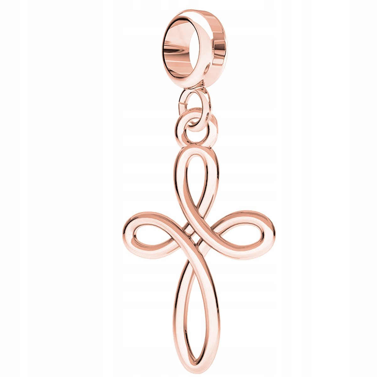 Charms Pozłacany z Krzyżykiem Krzyżem Religia Krzyż Krzyżyk SREBRO 925