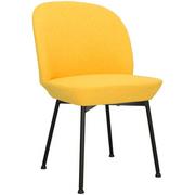 Krzesła - Żółte metalowe krzesło tapicerowane tkaniną - Zico 3X - miniaturka - grafika 1