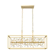 Lampy sufitowe - Nowoczesna, złota lampa wisząca nad stół P0578-06C-V7V7 z serii SPRING - miniaturka - grafika 1