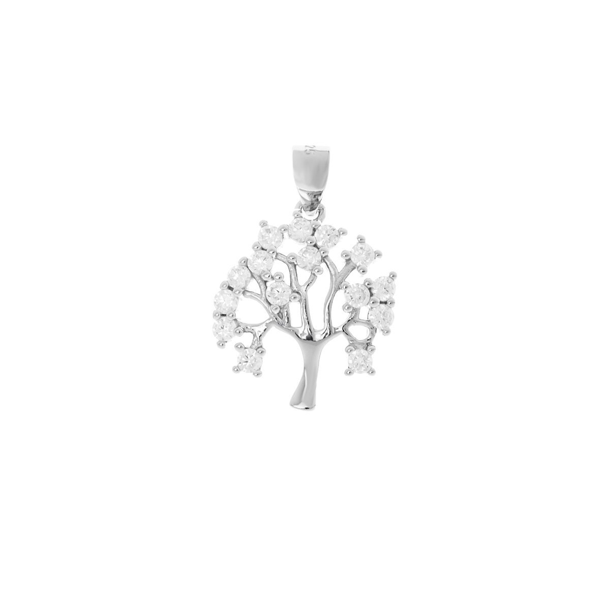 Srebrna zawieszka 925 cyrkonie Drzewko
