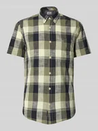 Koszule męskie - Koszula casualowa o kroju regular fit z kieszenią na piersi - miniaturka - grafika 1