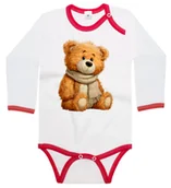 Body dla niemowląt - Body dziecięce Misiek Pluszowy Pluszak W Szaliku Jesień Dzień Misia 98/104 - miniaturka - grafika 1