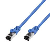Patchcordy - EXTRALINK LAN PATCHCORD CAT.8.1 S/FTP 0,5M 10G SHIELDED FOILED TWISTED PAIR BARE COPPER BLUE - miniaturka - grafika 1