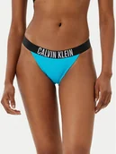 Stroje kąpielowe - Calvin Klein Swimwear Dół od bikini KW0KW02857 Niebieski - miniaturka - grafika 1