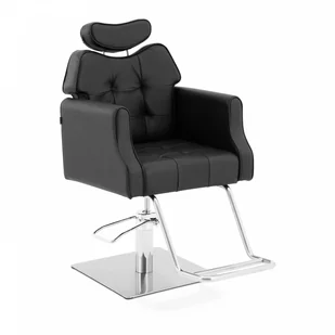physa Fotel fryzjerski z podnóżkiem - 920 - 1070 mm - 200 kg - czarny, srebrny PHYSA CHARD BLACK - Fotele fryzjerskie - miniaturka - grafika 1