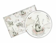 Prześcieradła dla dzieci - Prześcieradło do łóżeczka 140x70, z gumką - Bawełna 100% - Słonie - miniaturka - grafika 1