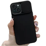 Gadżety USB - Etui do iPhone 15 Plus Slide Case z osłoną na obiektyw aparat obudowa matowe czarne Alogy Soft Matt - miniaturka - grafika 1