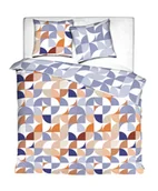Pościel - Pościel Danio Blue Rust&Blue reverse 160x200 + 2x70x80cm niebieski/pomarańczowy - miniaturka - grafika 1