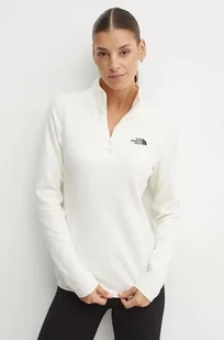 The North Face bluza sportowa 100 Glacier kolor beżowy gładka NF0A855M4HP1 - Bluzy damskie - miniaturka - grafika 1