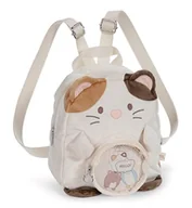 Plecaki - NICI 61822 mymochi plecak kotek Angy, pluszowy plecak w stylu kawaii z regulowanymi paskami, dla dużych i małych, idealny do przedszkola, 23 x 21 x 9 cm, biały - miniaturka - grafika 1