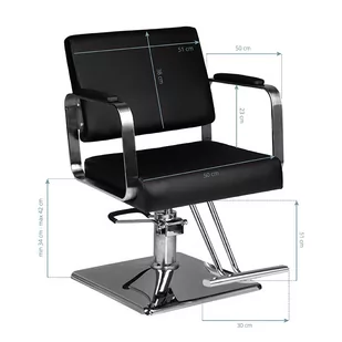 Hair System Fotel Fryzjerski Hs202 Czarny - Fotele fryzjerskie - miniaturka - grafika 2