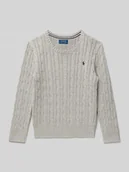 Swetry dla chłopców - Sweter z dzianiny z prążkowanymi wykończeniami - miniaturka - grafika 1