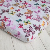 Prześcieradła dla dzieci - Prześcieradło z gumką do kojca100X100 bawełna100% - miniaturka - grafika 1