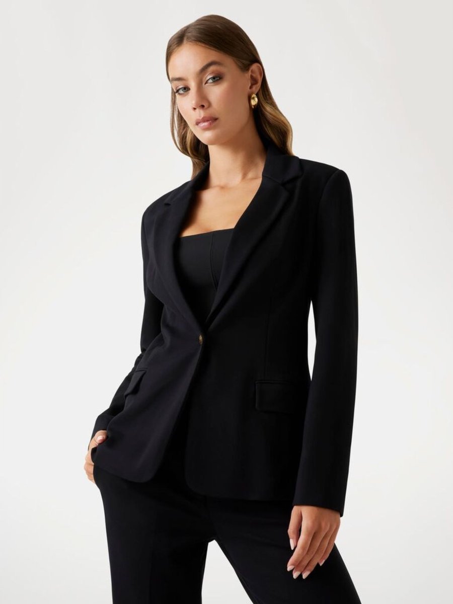 Marynarka damska Guess W5BN66 KCMU2 CZARNY - XXL