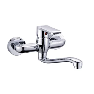 Invena Bateria zlewozmywakowa Siros ścienna - Baterie kuchenne - miniaturka - grafika 1