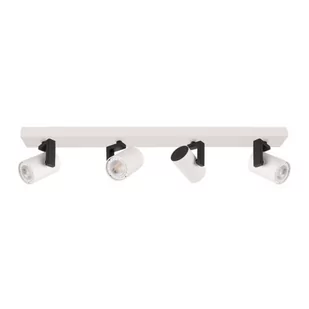 Italux Sufitowa LAMPA plafon MOLA SPL-2846-4 WH metalowa OPRAWA regulowane reflektorki na listwie białe czarne SPL-2846-4 WH - Lampy sufitowe - miniaturka - grafika 1