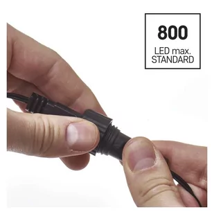 Oświetlenie świąteczne łańcuch 100 LED 10m ciepła biel, IP44 (bez zasilacza) - Oświetlenie świąteczne - miniaturka - grafika 4