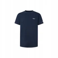Koszulki męskie - PEPE JEANS KOSZULKA MĘSKA T-SHIRT ORIGINAL BASIC 3 N GRANATOWA r.M - miniaturka - grafika 1