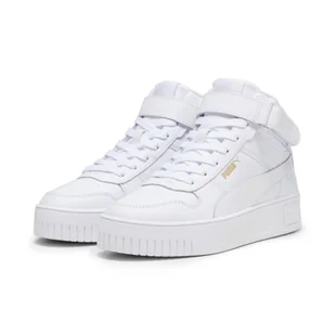 Damskie sneakersy Carina Street Mid PUMA White Gold - Buty trekkingowe damskie - miniaturka - grafika 1