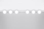 Lampy sufitowe - Biały plafon z sześcioma mlecznymi kloszami SL.1150 z serii YOLI - miniaturka - grafika 1