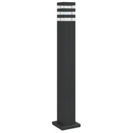 Lampy ogrodowe - vidaXL Zewnętrzna lampa stojąca, czarna, 80 cm, aluminium - miniaturka - grafika 1