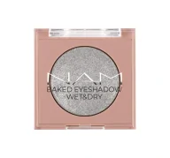 Cienie do powiek - NAM Wet & Dry wypiekany cień do powiek 02 Silver Lining 4g - miniaturka - grafika 1