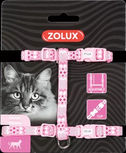 Zolux Szelki nylon regul ETHNIC kol różowy - Szelki dla kotów - miniaturka - grafika 1
