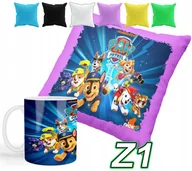 Gadżety dla niej i dla niego - ZESTAW KUBEK + POSZEWKA Z PODUSZKĄ PSI PATROL PIESKI+ IMIĘ - miniaturka - grafika 1