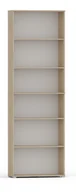 Meblościanki - Regał Pola 215x60 dąb sonoma. Szeroki 60 cm, 6 półek na książki i segregatory - miniaturka - grafika 1