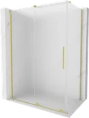 Kabiny prysznicowe - Mexen Velar kabina prysznicowa rozsuwana 140x80 cm, szron, złota szczotkowana - 871-140-080-31-55 - miniaturka - grafika 1