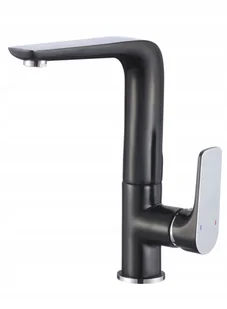 Bateria kuchenna stojąca Senja czarna, chrom - Baterie kuchenne - miniaturka - grafika 1