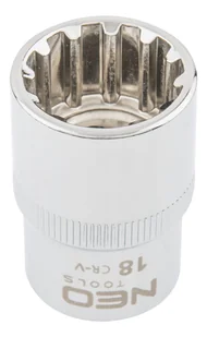 NEO-TOOLS nasadka spline, dwunastokątna, 1/2&apos;&apos;, 18mm, , 08-590 - Klucze i nasadki - miniaturka - grafika 2