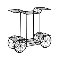 Kwietniki - STILISTA Kwietnik, wózek, 77 x 75 x 28 cm, stal - miniaturka - grafika 1