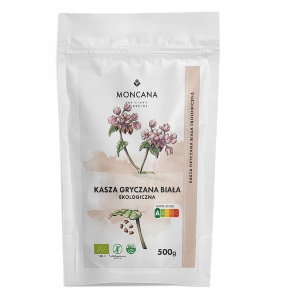 Kasza gryczana biała BIO 500g Bezglutenowa, niepalona, Moncana
