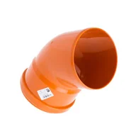 Łączniki, trójniki, kształtki - Pipelife Kolano kanalizacyjne 45° 160 mm pomarańczowe - miniaturka - grafika 1