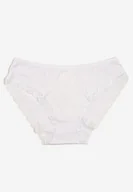 Majtki damskie - Białe Bawełniane Majtki Figi z Delikatną Koronką Anomea - miniaturka - grafika 1
