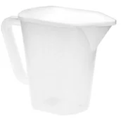 Pojemniki kuchenne - Plast Team Dzbanek z miarką i przykrywką 1l biały 1385 - miniaturka - grafika 1